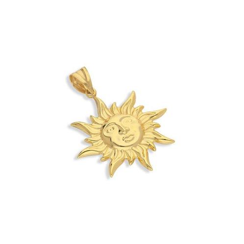 Zonder Minimumprijs - Hanger - 18 karaat Geel goud - Zon, Sieraden, Tassen en Uiterlijk, Antieke sieraden