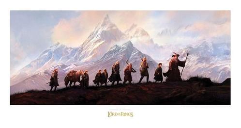 Lord of the Rings Art Print The Fellowship of the Ring: 20th, Verzamelen, Lord of the Rings, Nieuw, Ophalen of Verzenden