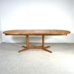 Verlengbare ovaal XL grenen eettafel, Scandinavische stijl, Huis en Inrichting, Tafels | Eettafels, 100 tot 150 cm, Vintage, 200 cm of meer