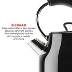 Retro Waterkoker - Zwart - Snoerloos te gebruiken - Metaal -, Ophalen of Verzenden, Zo goed als nieuw