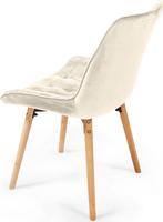 Eetkamerstoelen - Set van 2 - Fluweel - Creme - MIADOMODO®, Huis en Inrichting, Verzenden, Nieuw