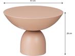 Mica Decorations Celise Bijzettafel - H28 x Ø47 cm - Metaal, Huis en Inrichting, Woonaccessoires | Overige, Verzenden, Nieuw