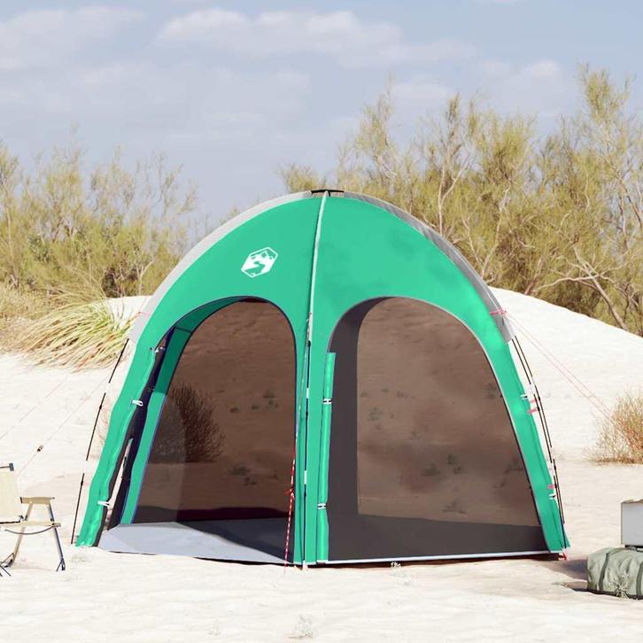 vidaXL Zwembad Tent met dak Zeegroen 366 x 305 x 231 cm, Caravans en Kamperen, Tenten, Nieuw, Verzenden