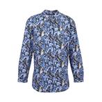 Milano Italy • blauwe blouse met luipaarden • 36, Kleding | Dames, Maat 36 (S), Verzenden, Blauw, Milano Italy