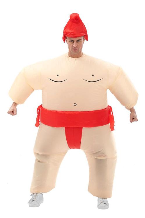 KIMU® Opblaas Kostuum Sumo Worstelaar Rood Opblaasbaar Pak S, Kleding | Heren, Carnavalskleding en Feestkleding, Kleding, Nieuw