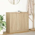 vidaXL Dressoir 85x34x76 cm spaanplaat Sonoma eikenkleurig, Verzenden, Nieuw, 50 tot 100 cm, 25 tot 50 cm