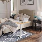 Laptoptafel - Bijzettafel - Verstelbaar - Wit/Bruin - E26 -, Verzenden, Zo goed als nieuw