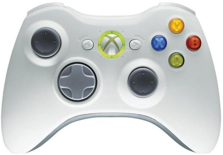 Microsoft Xbox 360 Wireless Controller-Wit (Xbox 360), Spelcomputers en Games, Spelcomputers | Xbox | Accessoires, Zo goed als nieuw