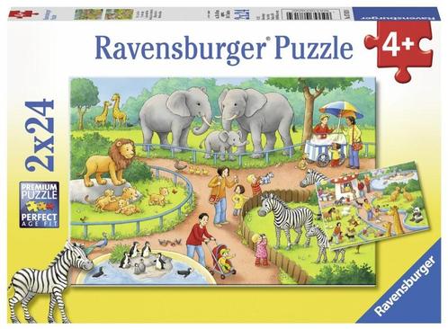 Een Dag in de Dierentuin Puzzel (2 x 24 stukjes) |, Kinderen en Baby's, Speelgoed | Kinderpuzzels, Nieuw, Verzenden