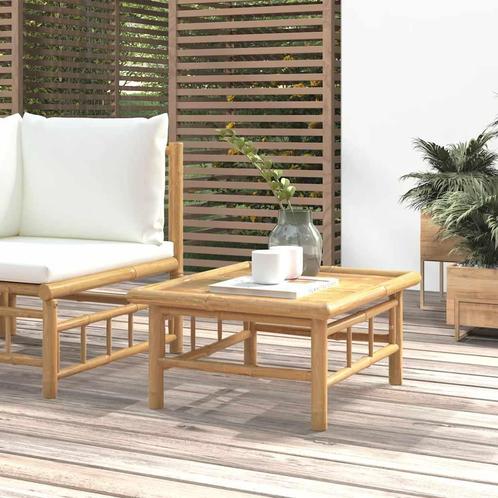 vidaXL Tuintafel 65x55x30 cm bamboe, Tuin en Terras, Tuinsets en Loungesets, Nieuw, Hout, Verzenden