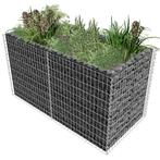 vidaXL Gabion plantenbak verhoogd 180x90x100 cm staal, 100 cm of meer, Verzenden, Nieuw, Metaal