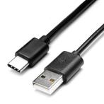 Combodeal - 3 meter Type C USB kabel + USB Adapter Zwart