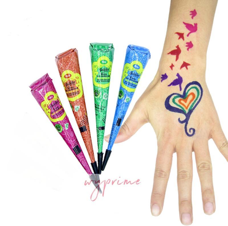 Wanneer Plicht vonnis ≥ 5 verschillende kleuren Henna tattoo inkt pasta cone tube 23 — Knutselen  — Marktplaats