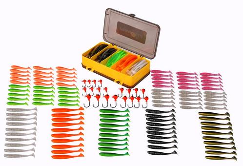 Fish4All Softbait Paddletail Box (131pcs), Watersport en Boten, Hengelsport | Algemeen, Nieuw, Verzenden