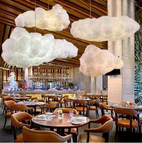 Wolk Hanglamp – Moderne LED Plafondlamp van Space-Katoen, Huis en Inrichting, Lampen | Hanglampen, Nieuw, Verzenden