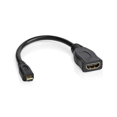 Micro HDMI - HDMI adapter - versie 1.4 (4K 30Hz) /, Audio, Tv en Foto, Overige Audio, Tv en Foto, Ophalen of Verzenden
