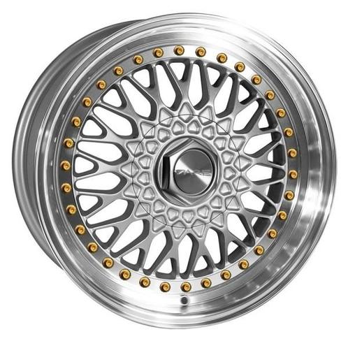 Dare DR-RS Zilver Gouden Boutjes 8.0x15 4x100 ET15, Auto-onderdelen, Overige Auto-onderdelen, Ophalen of Verzenden