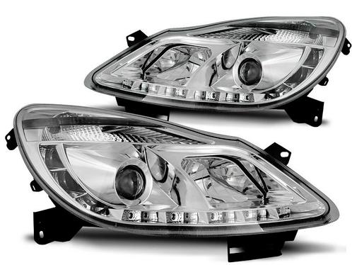 Koplampen Opel Corsa D 06 Devil Eyes real DRL LED Chroom, Auto-onderdelen, Overige Auto-onderdelen, Ophalen of Verzenden