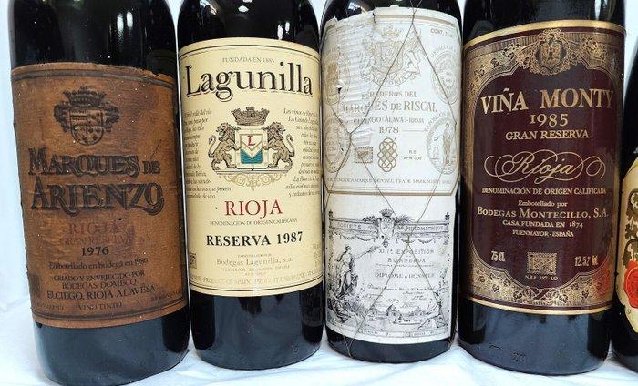 Batch of vintage Rioja wines from different wineries - Rioja, Verzamelen, Wijnen