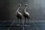 Set van 2 decoratieve kraanvogels - Bidri ware ( 72 cm, Antiek en Kunst