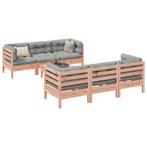 vidaXL 7-delige Loungeset met kussens massief douglas, Tuin en Terras, Tuinsets en Loungesets, Verzenden, Nieuw, Loungeset