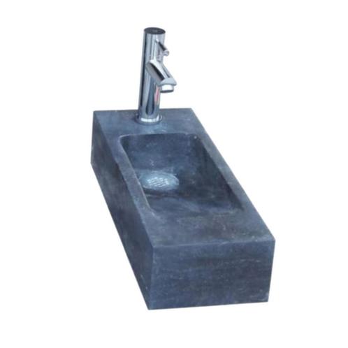 Fonteinset Sanilux Slim Hardsteen met kraan, waste & sifon, Doe-het-zelf en Verbouw, Sanitair, Overige typen, Nieuw, Chroom, Ophalen of Verzenden