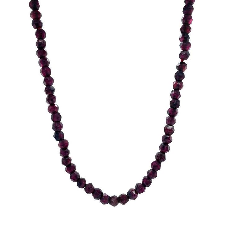 Vintage granaat collier met gouden sluiting 14 kt, Sieraden, Tassen en Uiterlijk, Kettingen, Nieuw, Ophalen of Verzenden