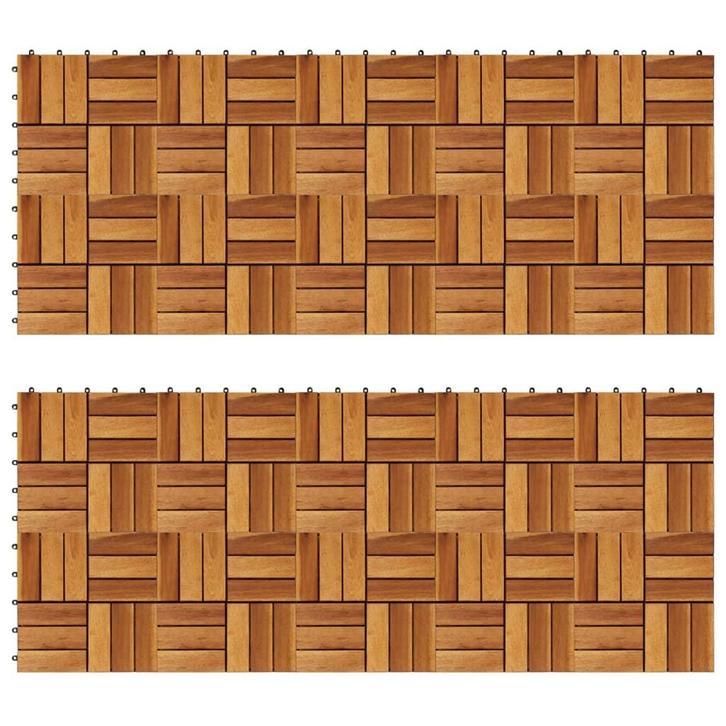 vidaXL Terrastegels 30 x 30 cm Acacia set van 20, Doe-het-zelf en Verbouw, Vloerdelen en Plavuizen, Nieuw, Verzenden