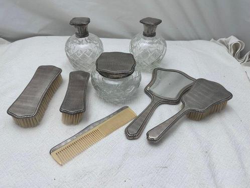 Art Deco Toiletset (8) - .800 zilver, Antiek en Kunst, Antiek | Goud en Zilver