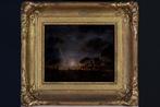 Jacob Abels (1803-1866), Kring van - Nachtelijk Tafereel, Antiek en Kunst, Kunst | Schilderijen | Klassiek