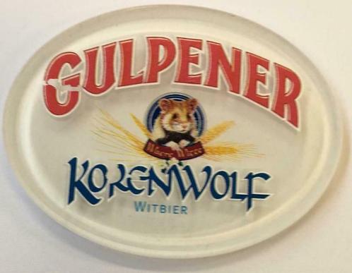 Occasion - Ovale taplens Gulpener korenwolf plat, Zakelijke goederen, Horeca | Overige, Verzenden