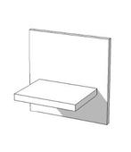 High glossy wit wandplankje S-VEC-015, Nieuw in verpakking