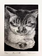 Kangaeru Neko (Thinking Cat) - signed numbered by the