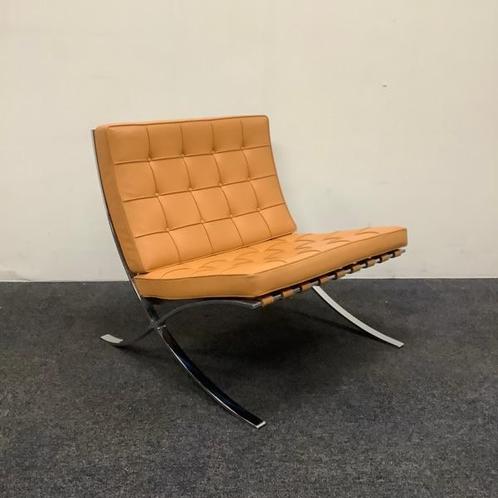 Tweedehands ludwig Mies van der Rohe Barcelona Design, Huis en Inrichting, Fauteuils, Gebruikt, Leer, Ophalen of Verzenden