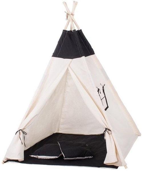 Functionele wigwam speeltent met flap en raam - 100% katoen, Kinderen en Baby's, Speelgoed | Educatief en Creatief, Nieuw, Ophalen of Verzenden