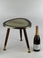 Bijzettafel - Glas, Hout, Messing - Japanse decoratie