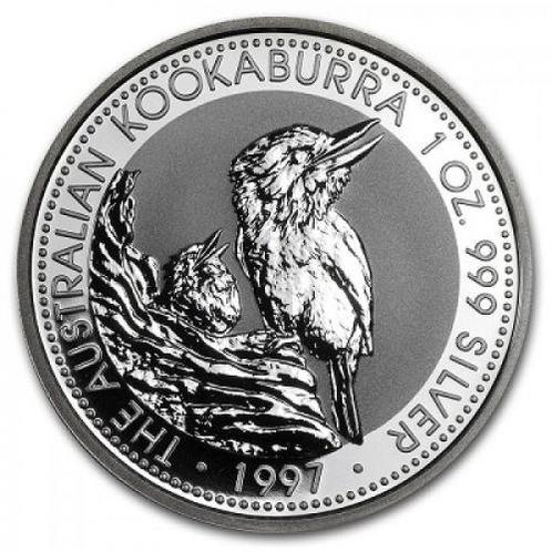 Kookaburra 1 oz 1997 (159.497 oplage), Postzegels en Munten, Munten | Oceanië, Losse munt, Zilver, Verzenden