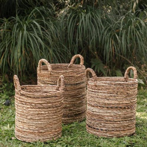 Wasmand SYAILENDRA | Plantenmand | Opbergmand van bananenvez, Huis en Inrichting, Woonaccessoires | Wanddecoraties, Nieuw, Verzenden