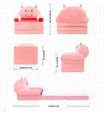 Kinderfauteuil 2-in-1 Opvouwbaar – Pluche Slaapbank, Verzenden, Nieuw