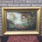 Jacob Eriks ( 1895-1962 ) - Boslandschap met paard en kar, Antiek en Kunst, Kunst | Schilderijen | Klassiek