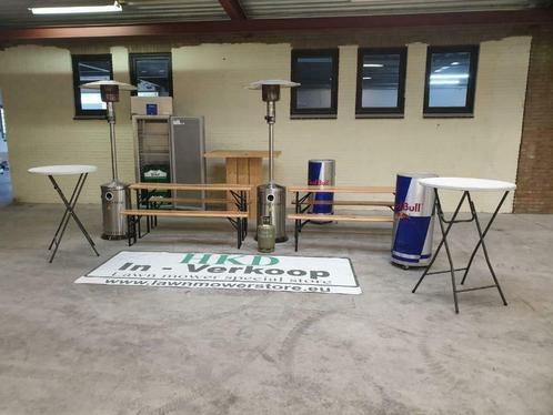 Te huur: terrasheater , bbq , statafel , koelkast , bierbank, Tuin en Terras, Terrasverwarmers, Gas, Nieuw, Ophalen