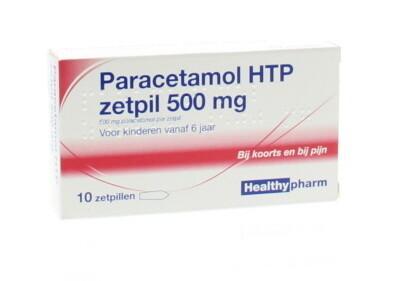 Paracetamol 500 mg Healthypharm - 10 zetpillen, Diversen, Verpleegmiddelen, Nieuw, Verzenden