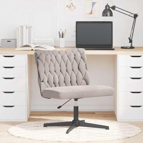vidaXL Bureaustoel lichtgrijs gekrulde wolachtige stof, Huis en Inrichting, Stoelen, Grijs, Nieuw, Verzenden