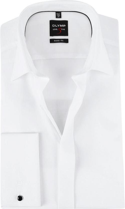 OLYMP Smoking Overhemd Level 5 Wit maat 45 Heren, Kleding | Heren, Trouwkleding en Trouwaccessoires, Nieuw, Verzenden