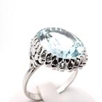 Ring - 18 karaat Witgoud Aquamarijn, Sieraden, Tassen en Uiterlijk, Ringen, Nieuw