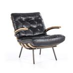 Fauteuil Bastiaan - Zwart Java Leder - 97621 - fauteuils, Nieuw, Leer