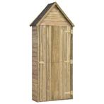 vidaXL Tuinschuur met deur 69,5x32x178 cm geïmpregneerd, Tuin en Terras, Tuinhuizen, Verzenden, Nieuw