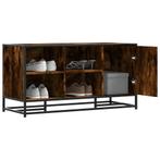vidaXL Schoenenbank 100x40x53,5cm bewerkt hout en metaal, Huis en Inrichting, Banken | Voetenbanken en Poefen, Verzenden, Nieuw