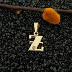Gouden hanger van de letter Z met diamant | 0,005 ct., Ophalen of Verzenden, Gebruikt, Goud, Overige merken