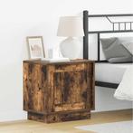 vidaXL Nachtkastje met Gerookt eiken 44 x 34,5 x 45 cm, Minder dan 45 cm, Verzenden, Nieuw, Minder dan 55 cm